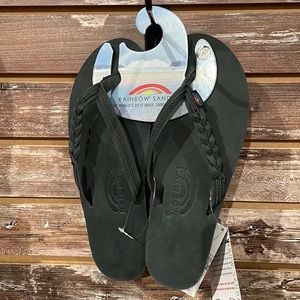 Rainbow Premier Black Flirty Braidy Sandals
